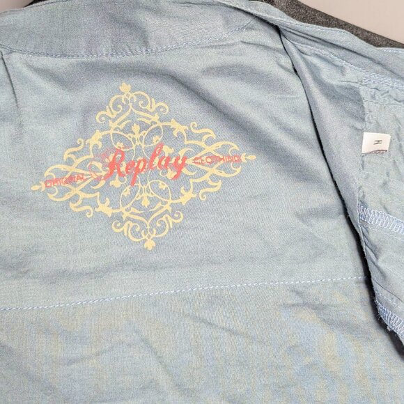 Replay Blue Wrap Dress - Picture 4 of 5